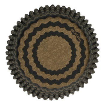 Cupcake Baking Cases - Gold Chevron